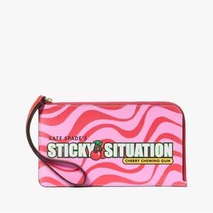 KATE SPADE Bubble Gum L-Zip Wallet/Wristlet